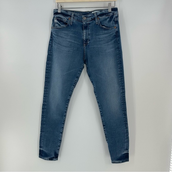 Ag Adriano Goldschmied Denim - AG Adriano Goldschmied Farrah Ankle High-Rise Skinny Blue Size 31